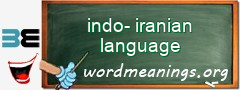 WordMeaning blackboard for indo-iranian language